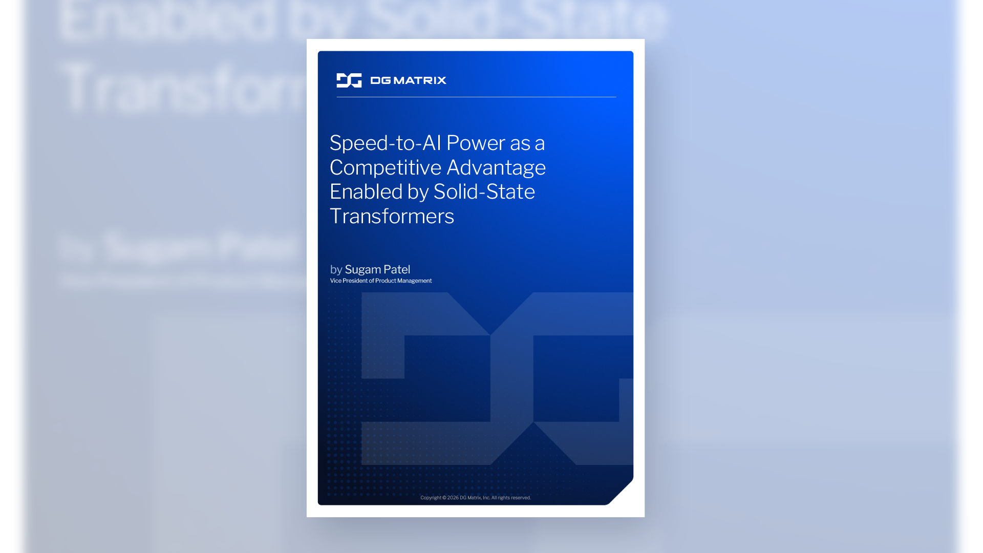 Speed-to-AI Power as a Competitive Advantage Enabled by Solid-State Transformers