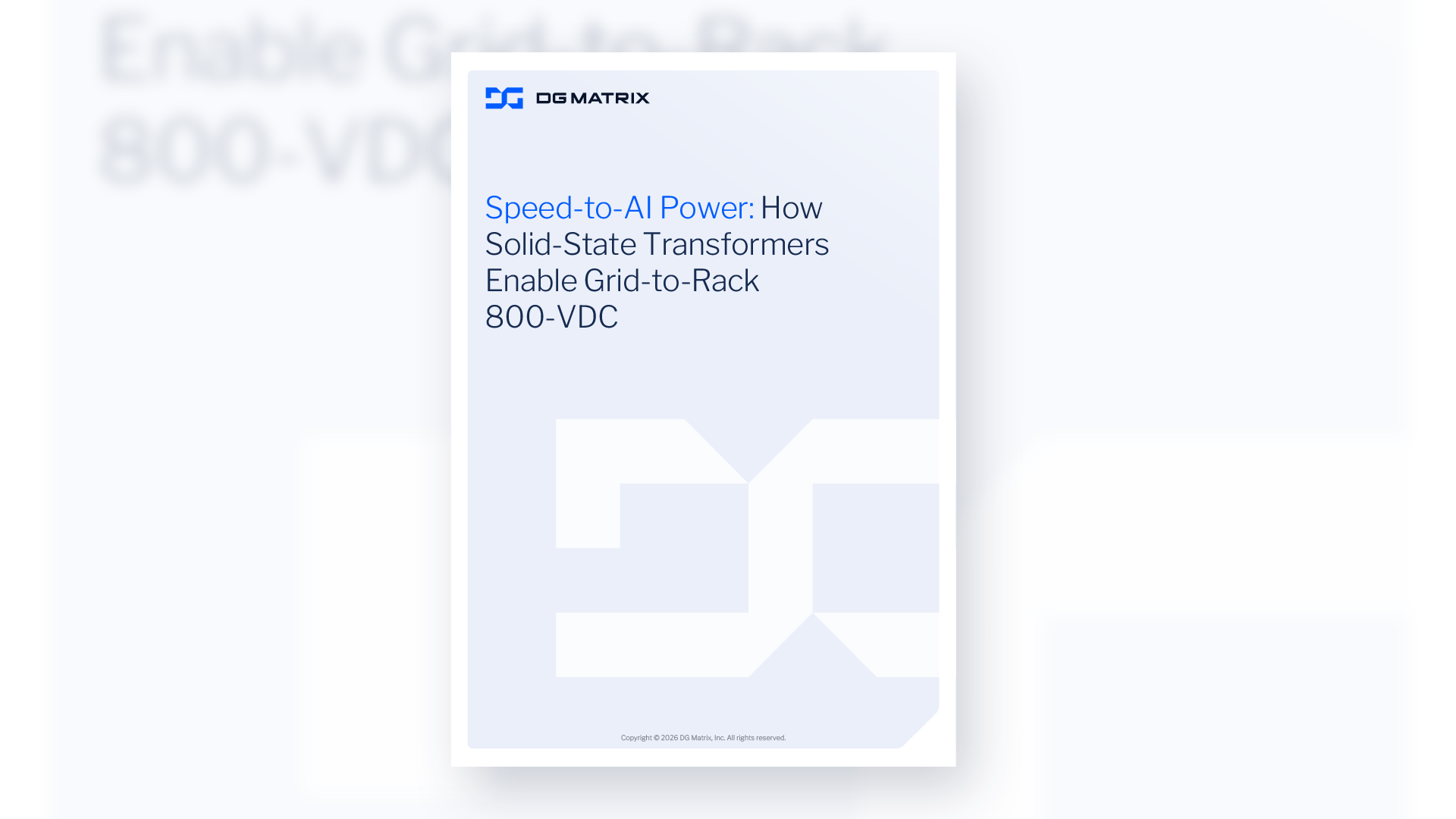 Speed-to-AI Power: How Solid-State Transformers Enable Grid-to-Rack 800-VDC