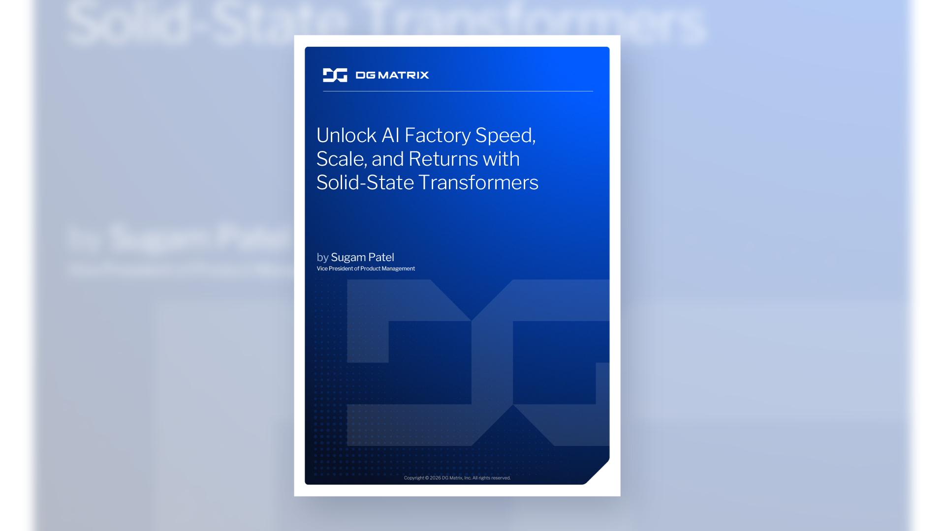 Unlock AI Factory Speed, Scale, and Returns with Solid-State Transformers